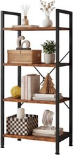 3/4/5 Tier Industrial Open Bookshelf,Modern Storage Display Rack for Home Office