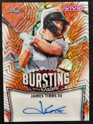 2025 Leaf Vivid Bursting With Talent James Tibbs III #TA-JT2 Shimmer Auto /4 SSP