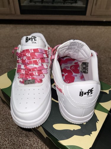 A Bathing Ape Bape Sta Low White ABC Camo Pink (2021) - Picture 4 of 6