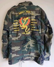 ALPHA INDUSTRIES Mens Sz L Jacket Dragon World Tour Field Coat Woodland Camo