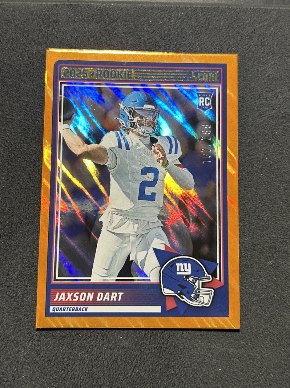 2025 Score - Jaxson Dart #35 LAVA  /799 - New York Giants Rookie (RC)
