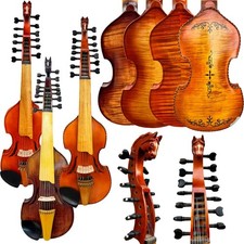 7 7 or 6 6 strings 14" Viola d'Amore with horse head, rich Loud Sound
