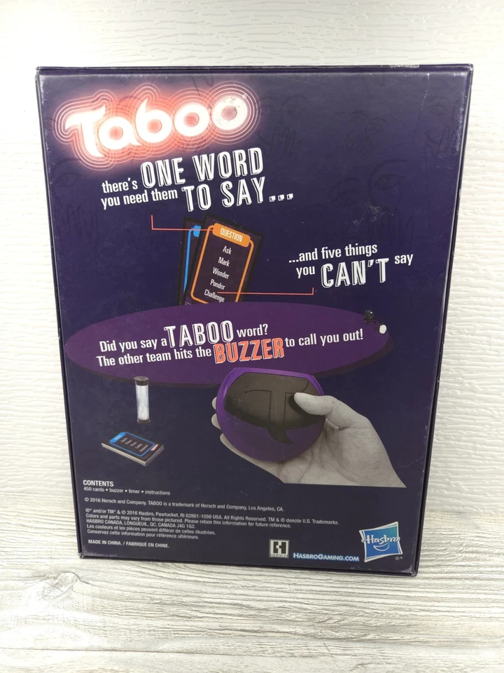 Taboo El Clásico Juego De Diversión Indescriptible Con Zumbador Electrónico Foto 2 de 4