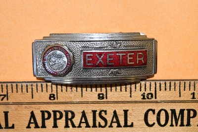 Vintage Phillips Exeter Academy Belt Buckle Kinney Co. Enamel New Hampshire NH