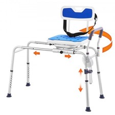 Sliding Tub Transfer Bench with 360 Degree Swivel Seat, Height Adjustable Bathtu