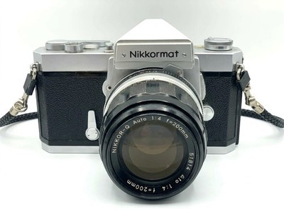 Nikon Nikkormat FTN + Nikon 200mm f/4 Kit Set Analog SLR 35mm Kamera Objektiv