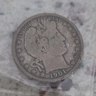 1901 Barber Half Dollar Silver Circulated Business Strike US Coin