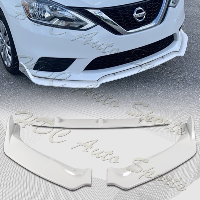 Pair Of Primed Bumper Trims For 2017-2019 Nissan Sentra - Front Driver & Passenger Side