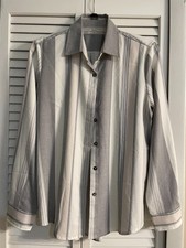 Women's Size M Long Sleeve Button Up Striped Shirt Unbranded NWOT