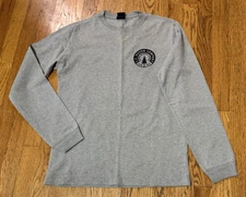 Excellent Men's CC Filson Pioneer Graphic Long Sleeve T Shirt, Gray, Size XS