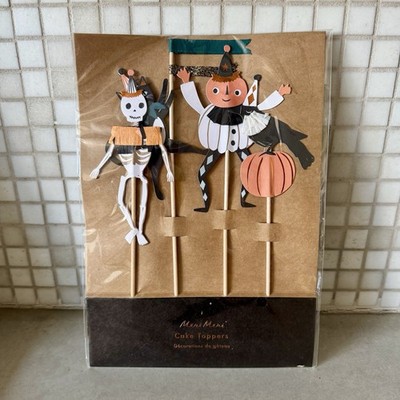 MERI MERI Halloween Party Cake Toppers Retro Pumpkins & More NEW Sold Out Kids