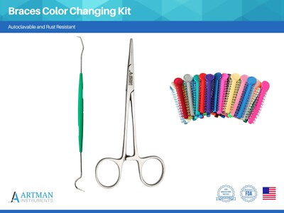 #ad #ad Braces Color Changing Kit Orthodontic Ligature Ties for Brackets 1040pcs $14.99