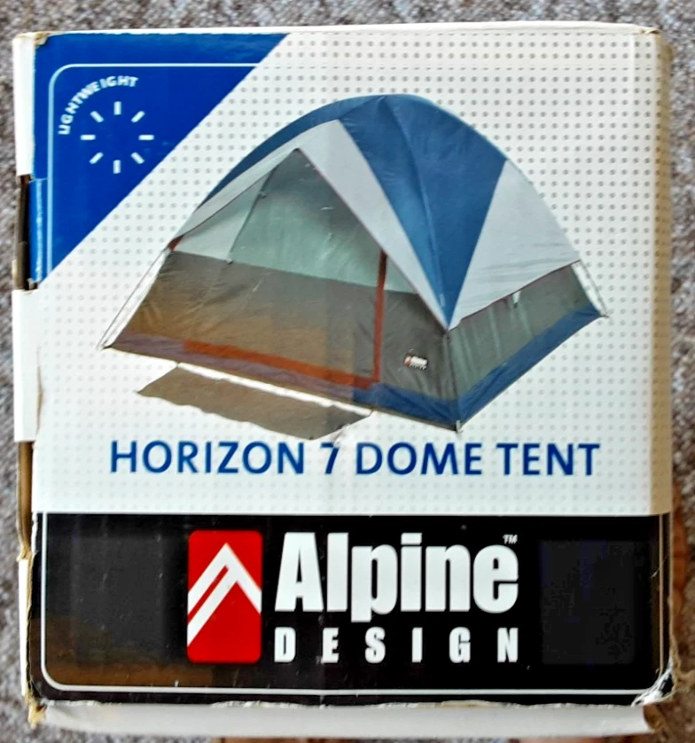 NIB NEW ALPINE DESIGN Horizon 7 Dome Tent Sleeps 3 Camping Weather Protection