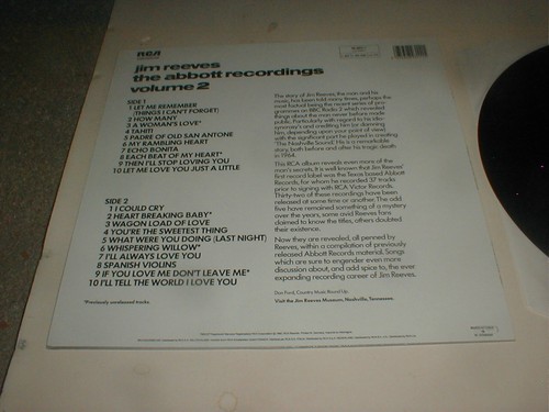 Jim Reeves ABBOTT RECORDINGS Reissue 2 LP LOT 50's Country Western Hillbilly Pop - Picture 3 of 9