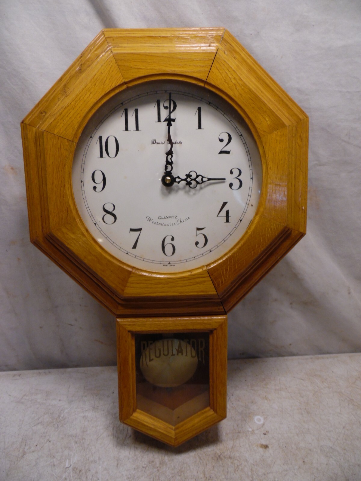 Daniel Dakota Vintage Wall Clock Quartz Westminster Chime Takane Japan