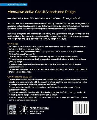 Mikrowelle Aktiv Schaltungsanalyse und Design Poole Darwazeh Hardcover
