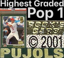 Pop 1 PSA 9 2001 Albert Pujols Topps Traded Rookie Highest Graded 1/1 Cardinals