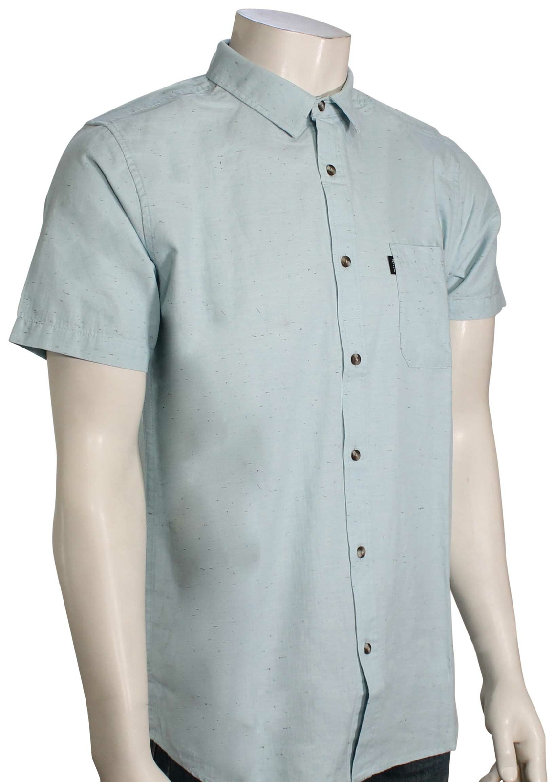 Рубашка на пуговицах Rip Curl Ourtime SS — Голубая — Новинка