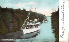 Vintage Postcard 1910's Thousand Islands Steamers castanet and Captain Visger NY