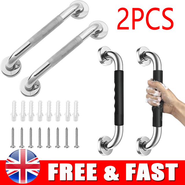 Chrome Home Bathroom Disability Handle Hand Rail Grab Safety Bar Anti-slip Rail Chrome Home Bathroom Disability Handle Hand Rail Grab Safety Bar Anti-slip Rail