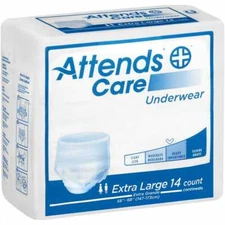 Attends Unisex Protective Underwear X-Large 58 x 68 Bag of 14