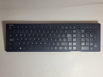 Sony VAIO Wireless Keyboard Model VGP-WKB10 Black No Dongle - Tested & Works