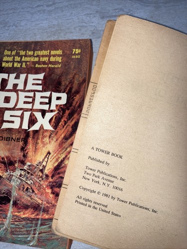 Vintage Tower Books The Fenris Option RD Jones The Deep Six Martin Dibner - Imagen 8 de 8