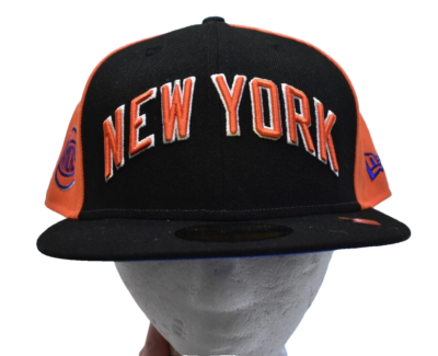 NEW YORK KNICKS 59FIFTY キャップ 7 3/8 New York Knicks Hat Cap Fitted Mens 7 3/8 Blue Orange NBA