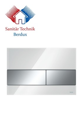 TECEsquare Glas WC-Betätigungsplatte weiss, Tasten chrom glänzend 9240802 NEU