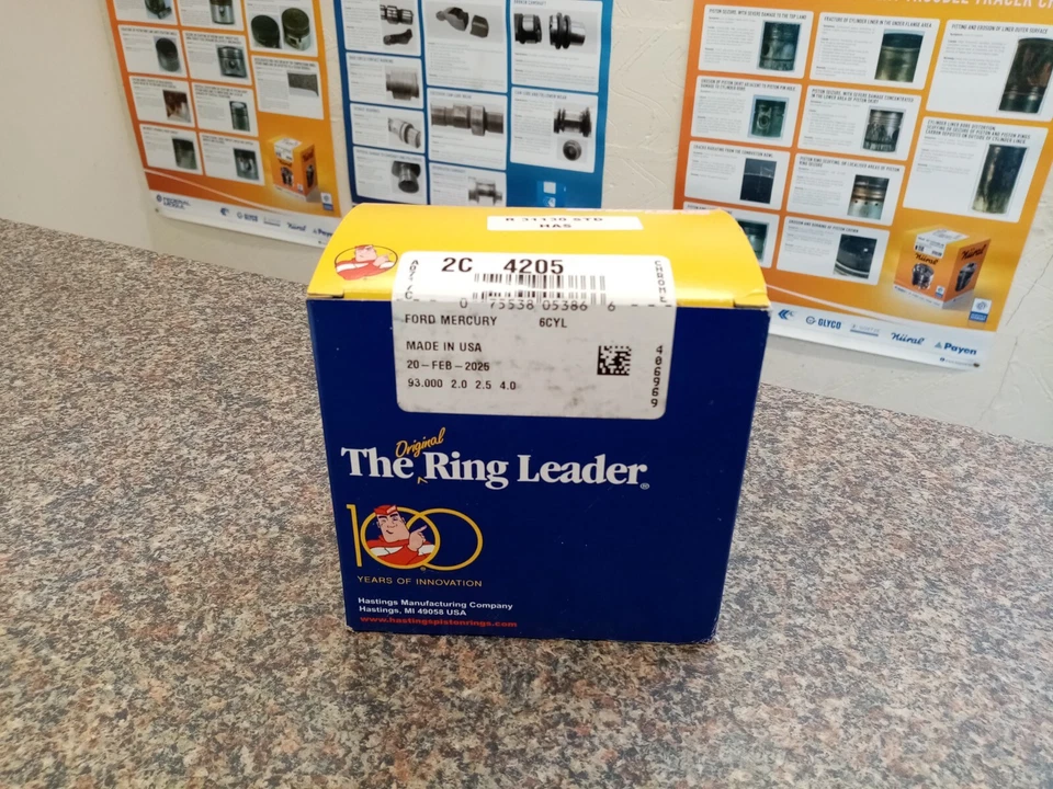 Ford 2.8 Cologne V6 Piston Ring SET Capri,Granada,Scimitar,TVR USA MADE STD/.5/1 - Image 2 of 2