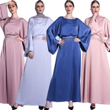Muslim Women Elegant Long Maxi Dress Kaftan Kaftan Dubai Abaya Islamic Gown