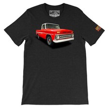 1965 Red CHEVY C-10 Classic Pickup Truck Men's T-shirts Made in USA