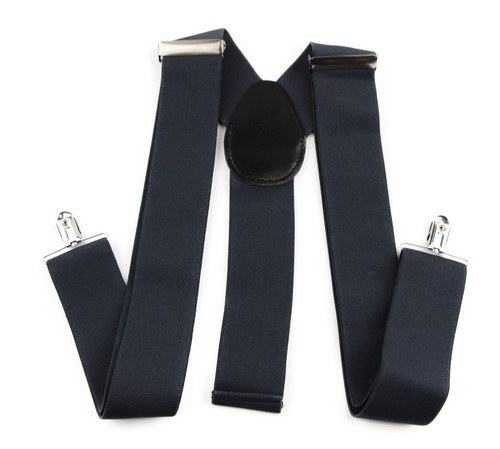 35mm 50mm Extra Wide 4 clips Adjustable Elastic Mens Suspenders WEDDING Braces - Picture 15 of 15