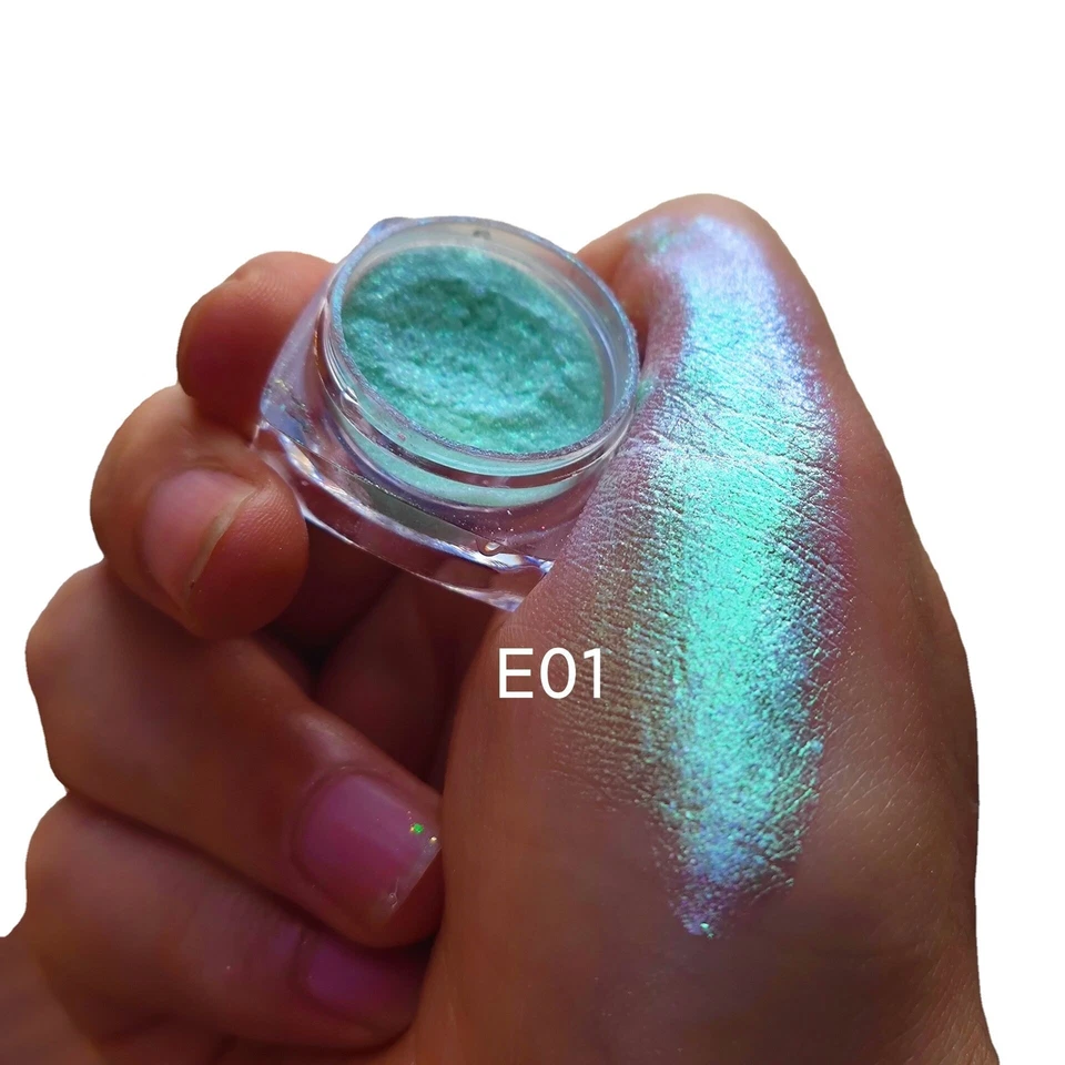 Multi Chrome Eyeshadow Pigments Long Lasting Chameleon Glitter Powder Eye Shad 」 - Image 4 of 4