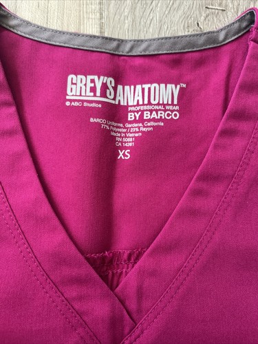 Ladies XS Scrub Top Short Sleeve Magenta - Picture 2 of 6