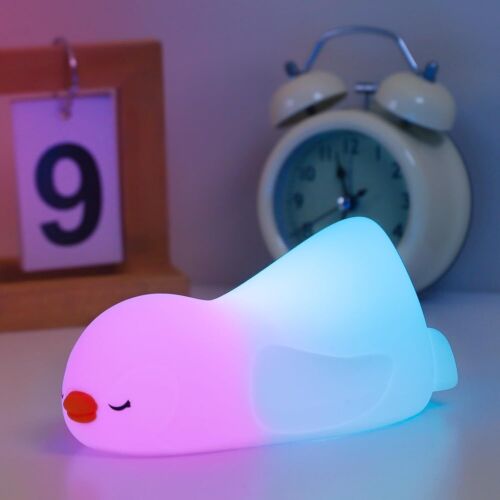 Colorful Night Light for Kids Bedroom –Desk Lamp Up Medium, White