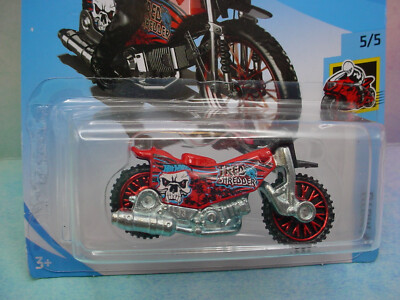 2019 Hot Wheels TRED SHREDDER #38 ☠ Red bike; skull☠HW MOTO☠z2