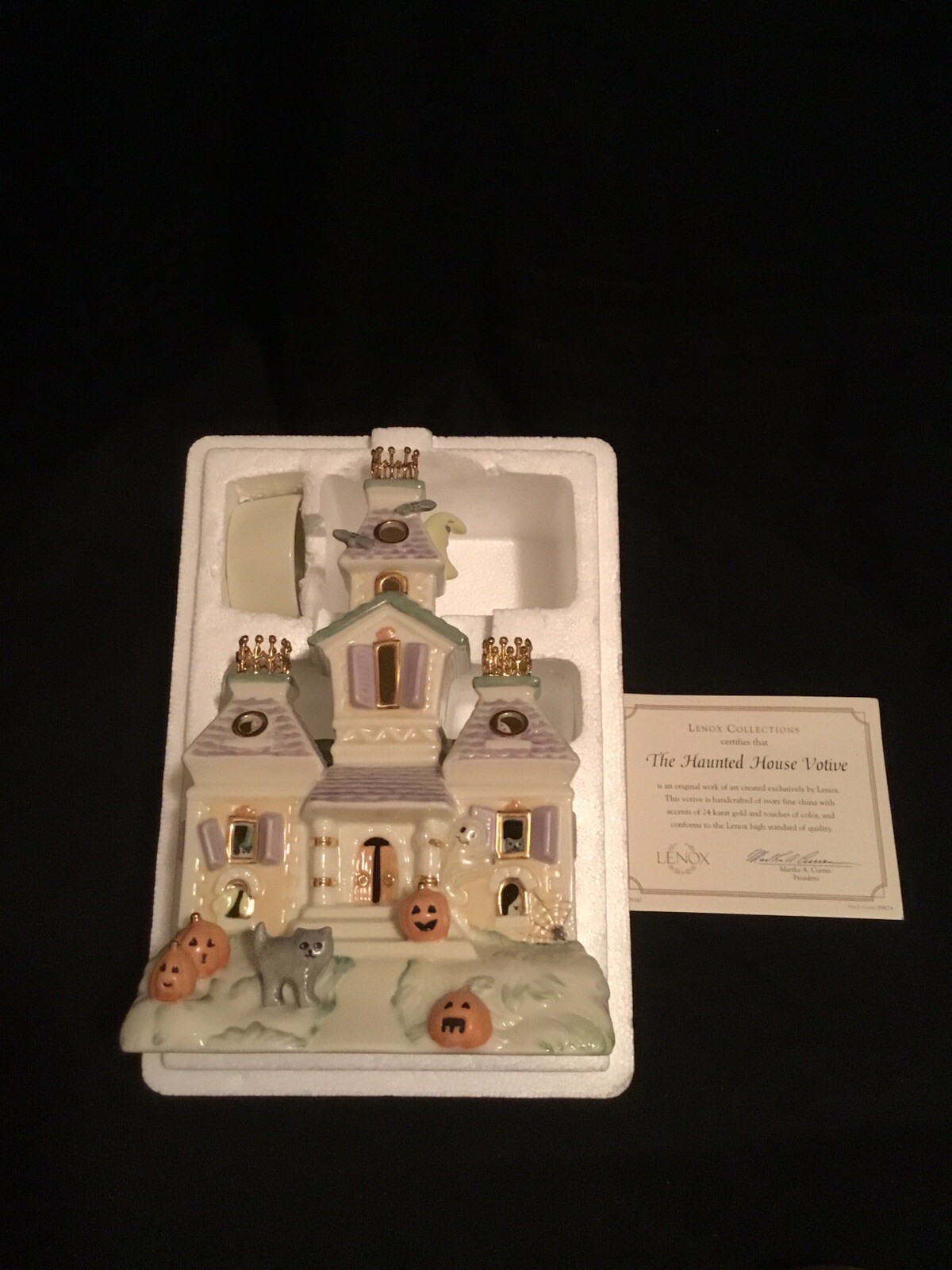 Lenox THE HAUNTED HOUSE VOTIVE Holder Halloween NEW in Box eBay