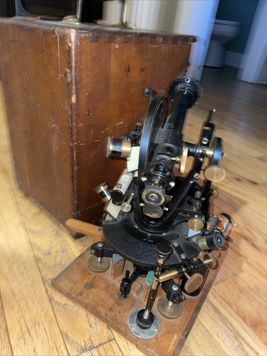 RARE WWI IMPERIAL JAPANESE THEODOLITE TRANSIT in Wooden Box - Picture 14 of 21