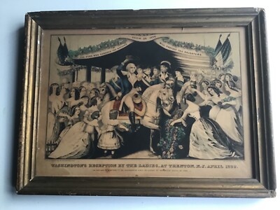 E.B. & E.C. Kellogg Washington's Reception Trenton N.J. 1789 Lithograph