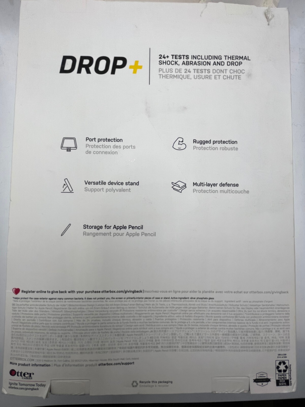 Otterbox Defender Pro Case With Kickstand for Apple iPad 10.2" 9th/8th