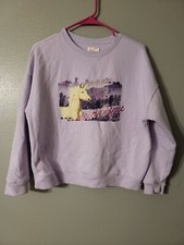 Wonder Nation Purple Sweater Girls Unicorn Size XL Plus Wild  Free