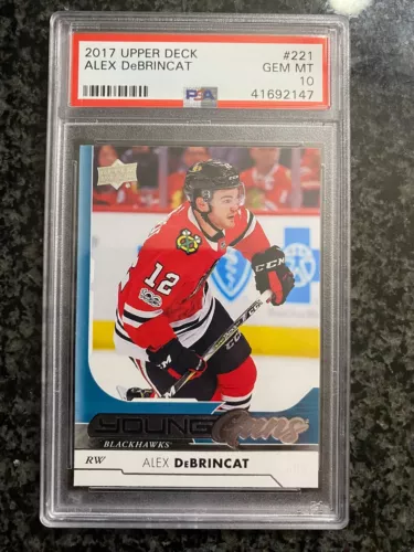 2017-18 UPPER DECK YOUNG GUNS ALEX DEBRINCAT RC #221 PSA 10 GEM MINT