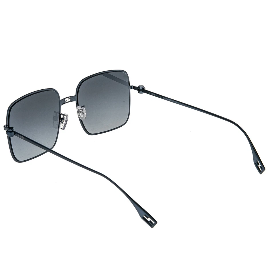 FENDI BAGUETTE 40123 海军蓝金属矩形时尚太阳镜 FE40123U 90P — 第 3/4 张图片