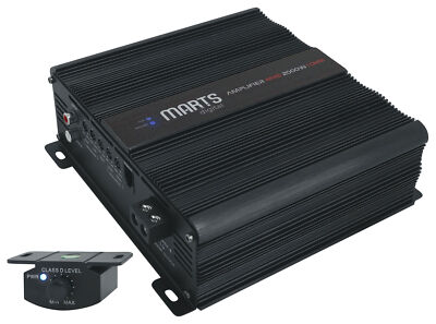 Marts Digital MXD 2000 1 OHM 2000w RMS Mono Car Amplifier Class D Amp+Bass Knob