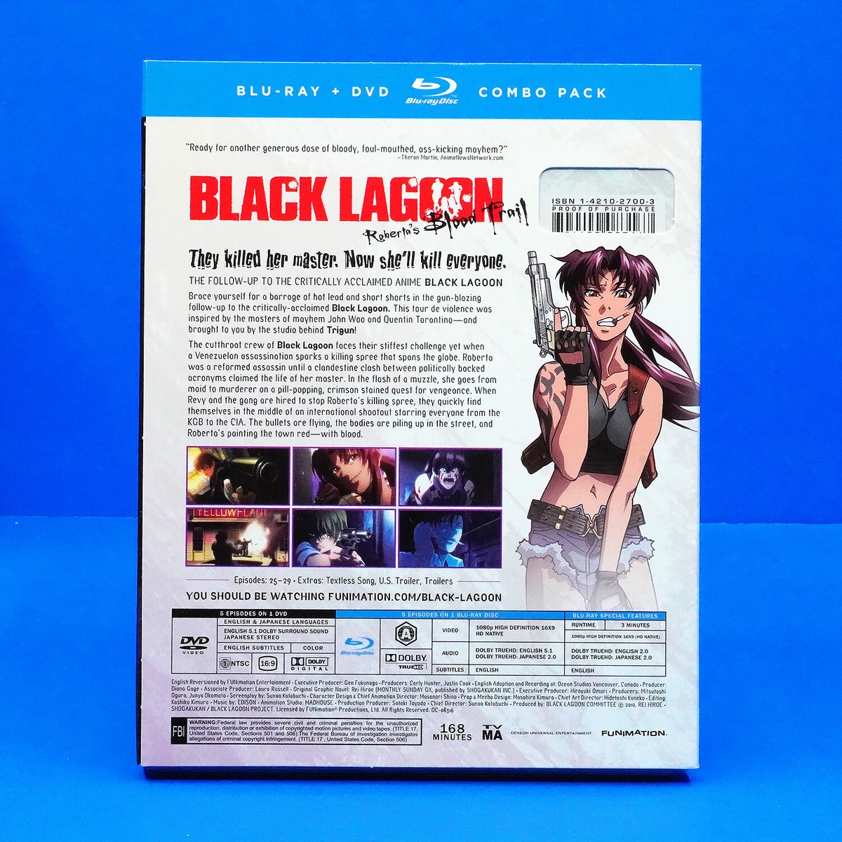 OVA BLACK LAGOON Roberta’s Blood Trail 001 [DVD] wgteh8f Black Lagoon - Roberta's Blood Trail - OVA - Blu-ray + DVD