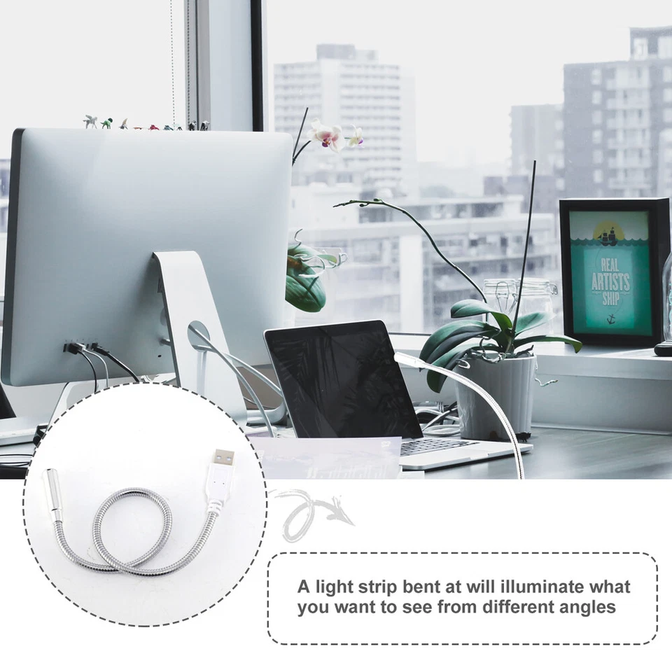 4PCS Reading USB Lamp USB Laptop Lamp USB LED Notebook Night Light New - Image 4 of 4