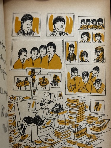 Dear Beatles, compiled by Bill Adler, illus by Ernest Marquez, 1966 Vtg HC book - Foto 5 di 5