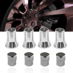 TR413 Chrome Car Truck Tire Wheel Tyre Valve Stem Hex Caps Sleeve Cover Red