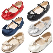 Baby Girls Mary Jane Flat Shoes Rhinestone Ballerina Flats Wedding Party Shoes